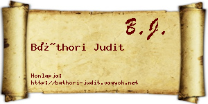 Báthori Judit névjegykártya