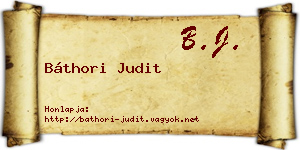 Báthori Judit névjegykártya